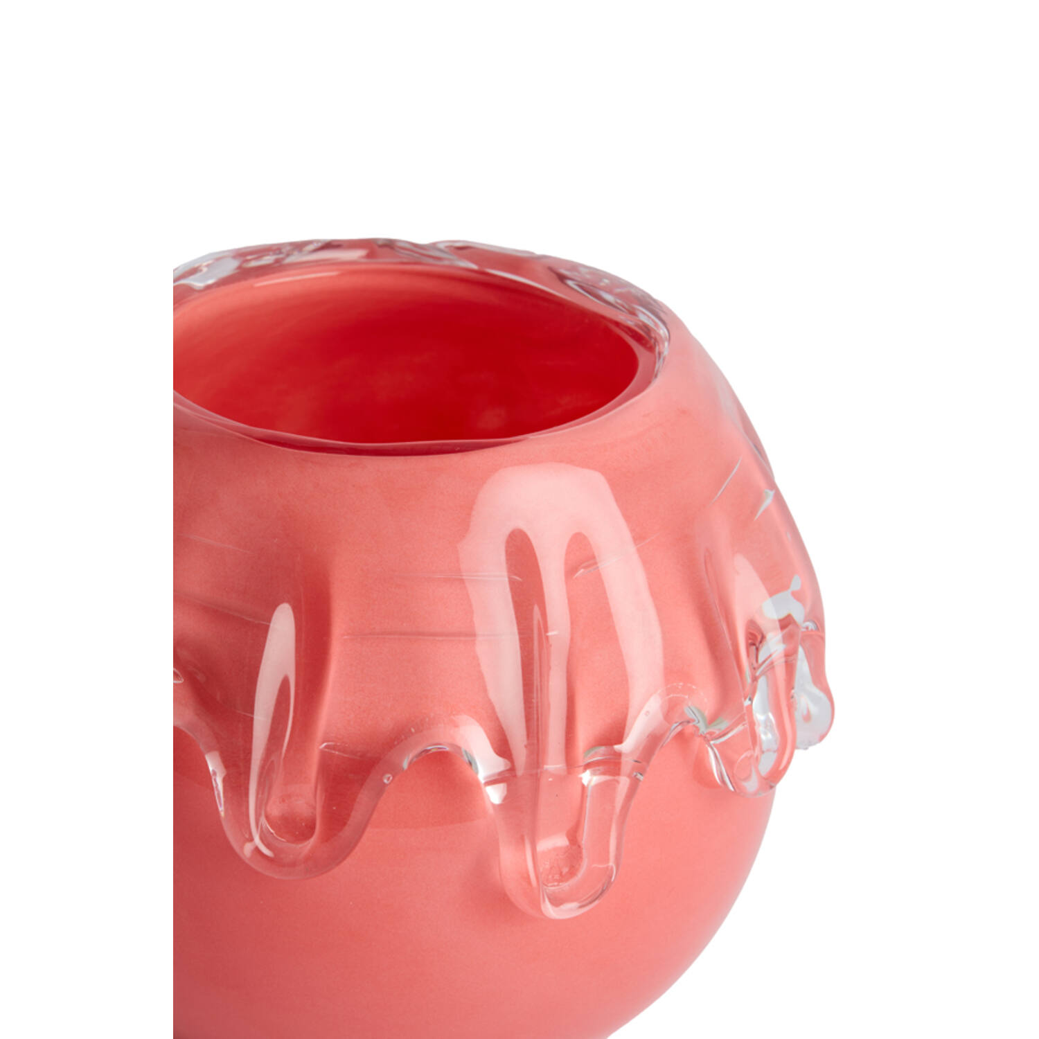 Vase Ø17x14,5 cm LYSIRA glass coral