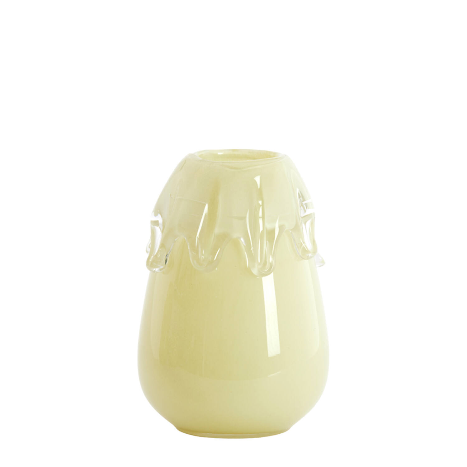 Vase Ø19,5x26,5 cm LYSIRA glass light yellow