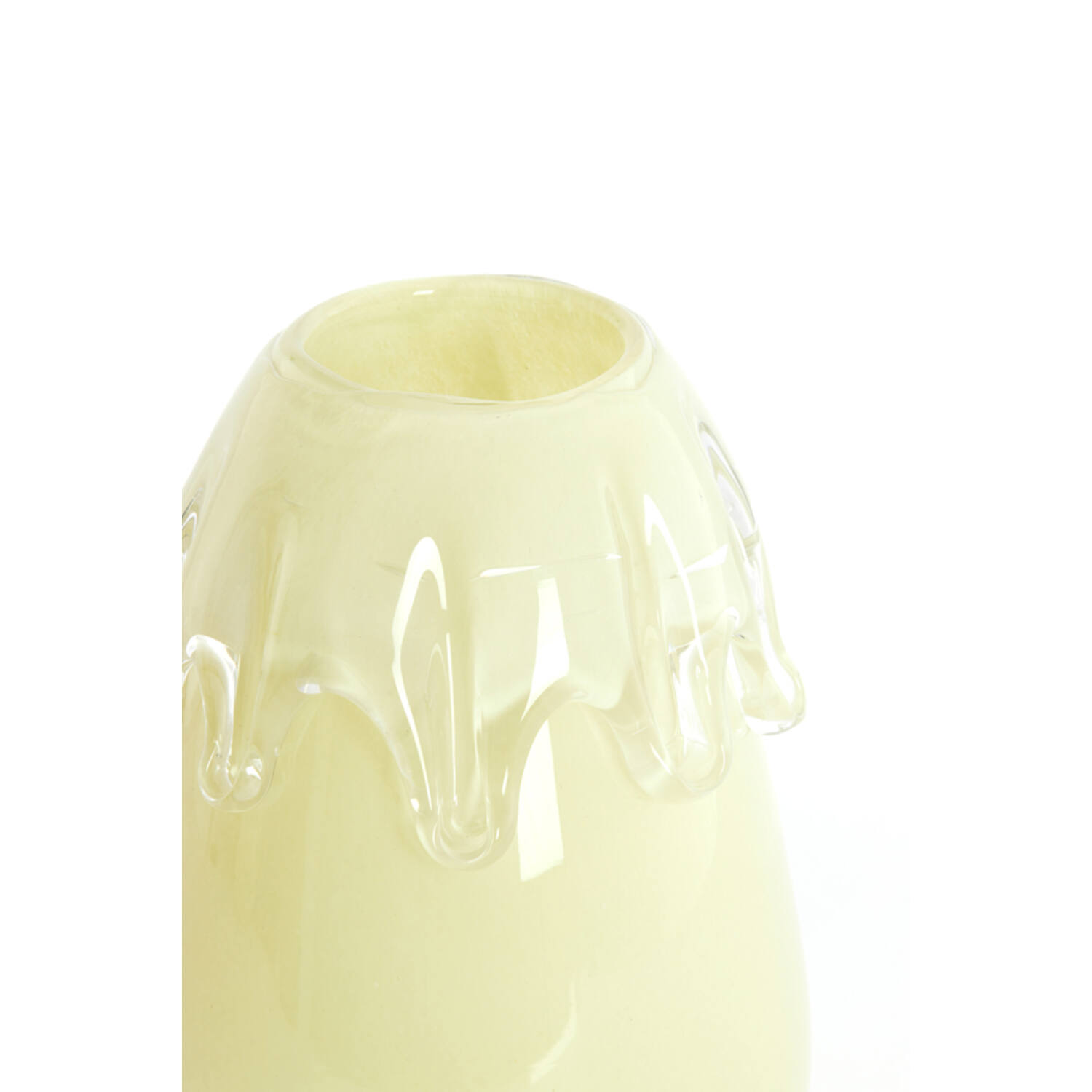 Vase Ø19,5x26,5 cm LYSIRA glass light yellow