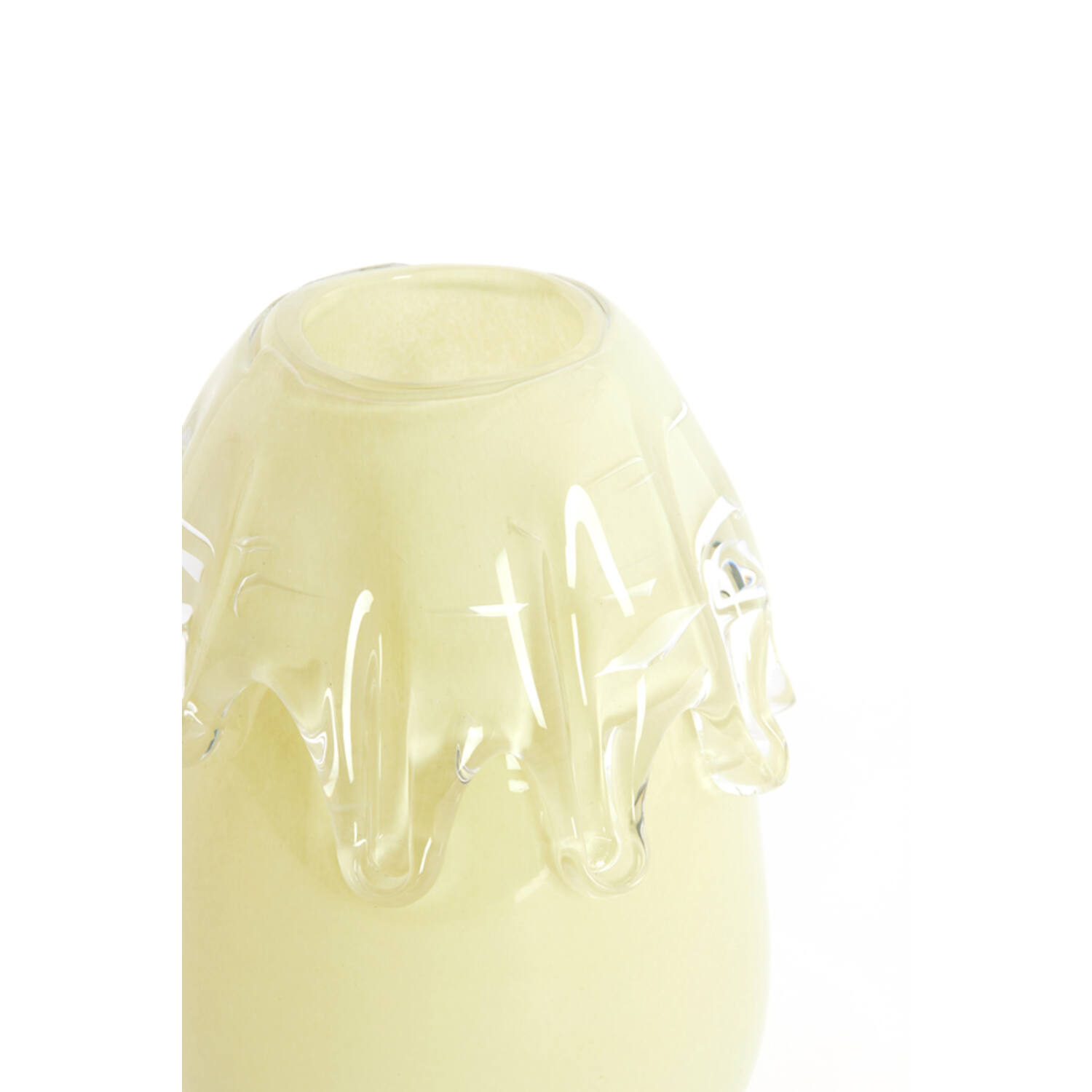 Vase Ø17,5x23 cm LYSIRA glass light yellow