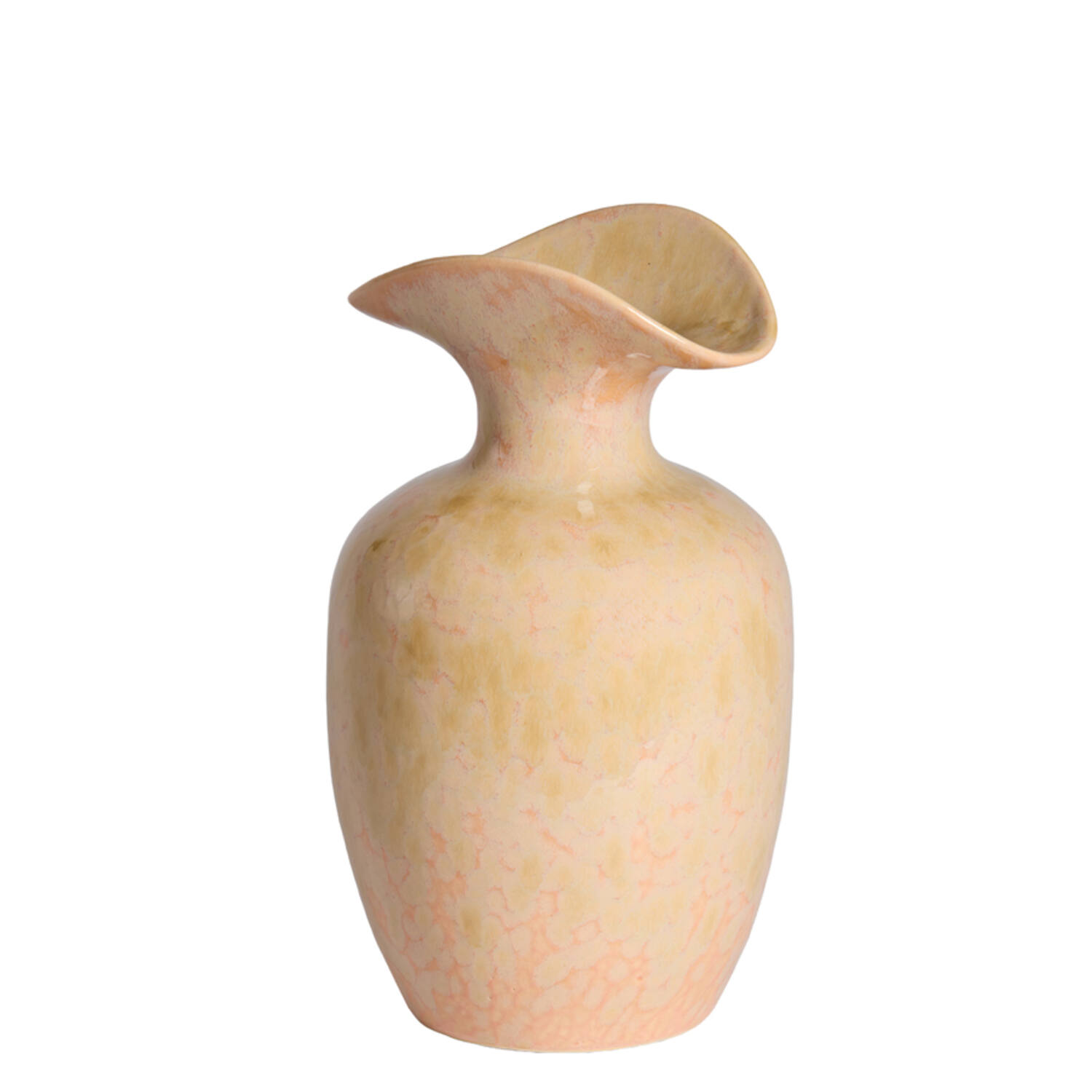 Vase deco Ø19,5x33 cm MARILLO ceramics light peach