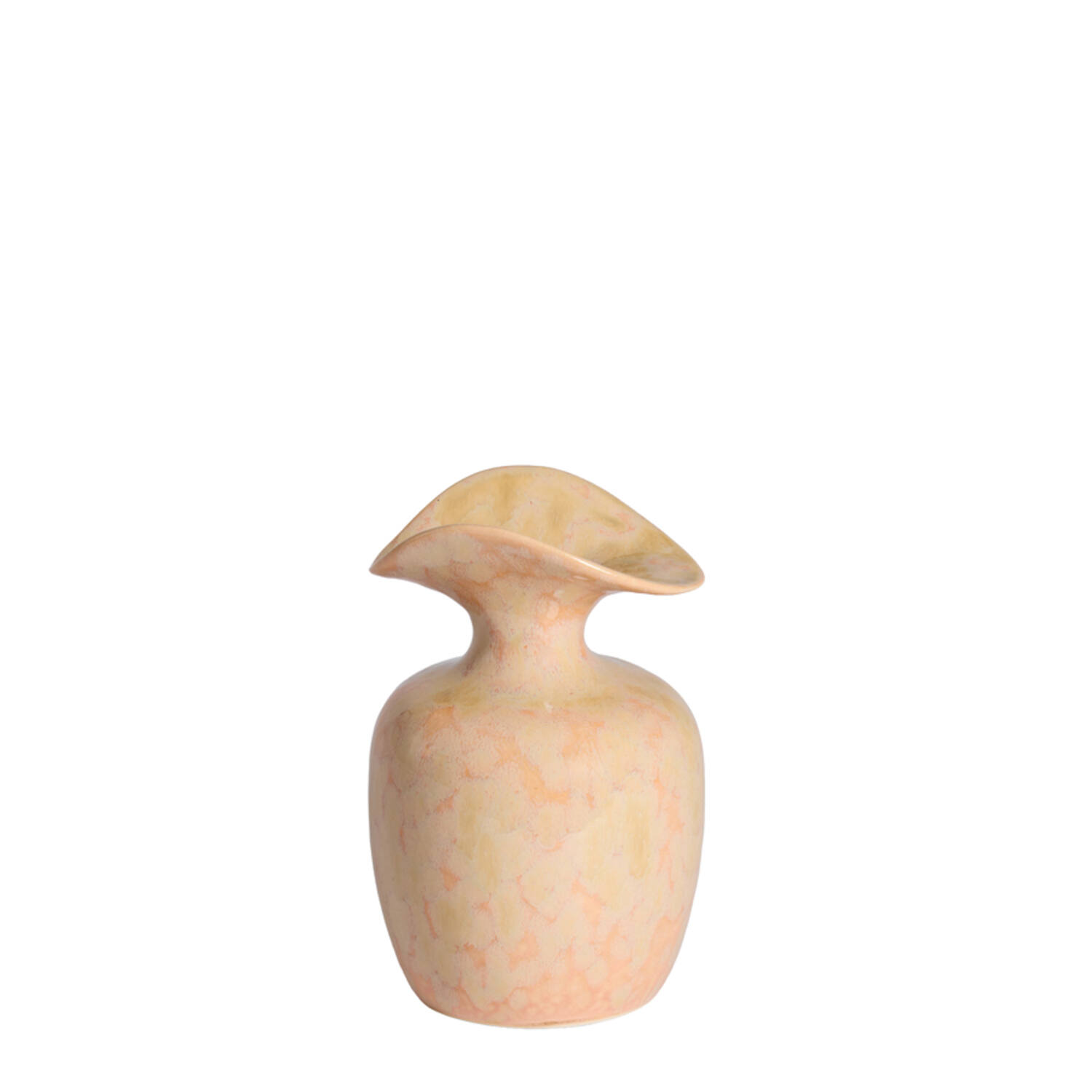 Vase deco Ø14x21 cm MARILLO ceramics light peach