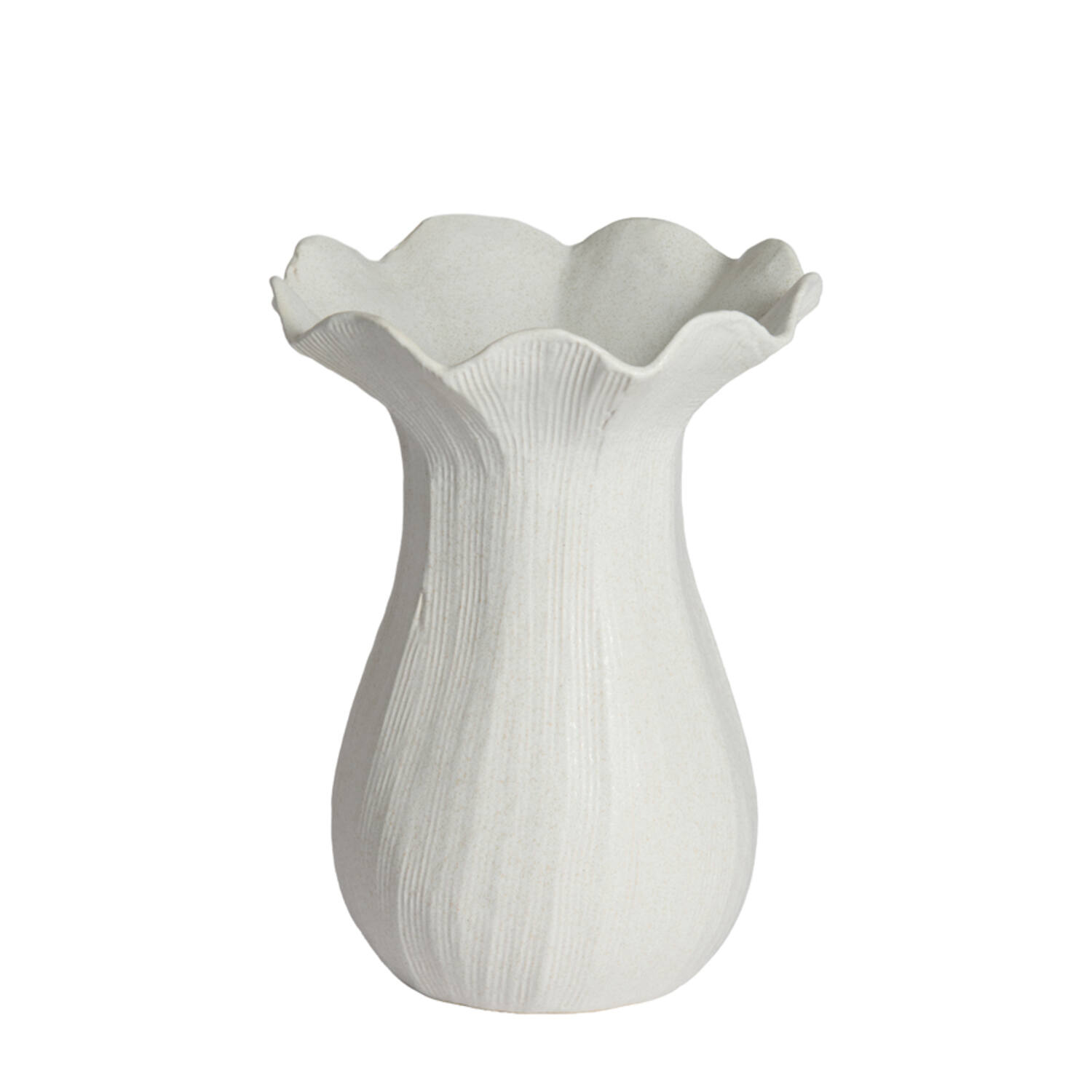 Vase deco Ø23,5x30,5 cm ZENORA ceramics matt cream