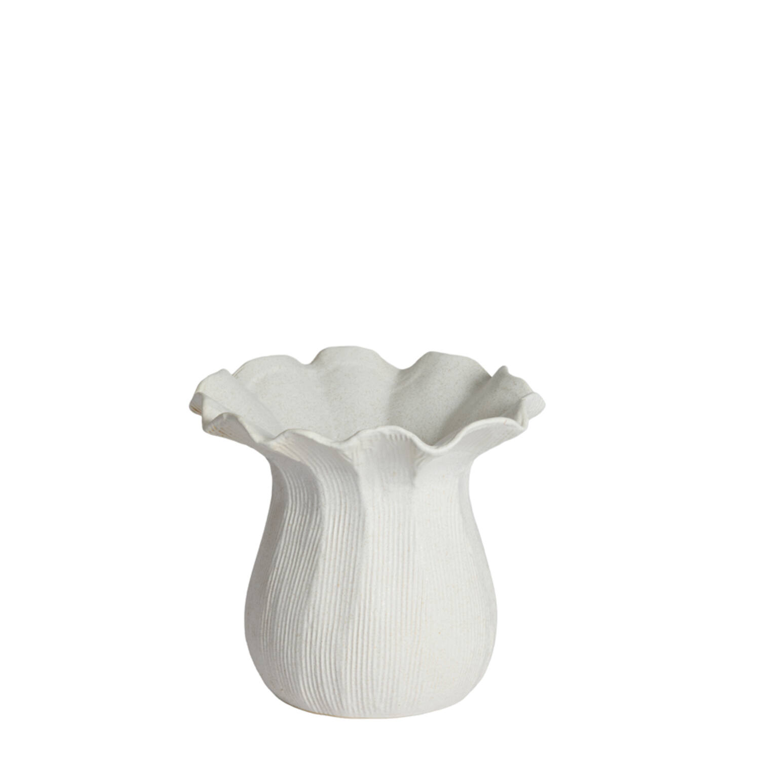 Vase deco Ø21x19 cm ZENORA ceramics matt cream