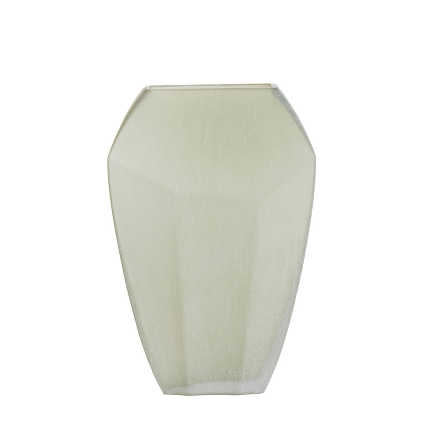 Vase 30x16x44,5 cm VIONNA glass olive green
