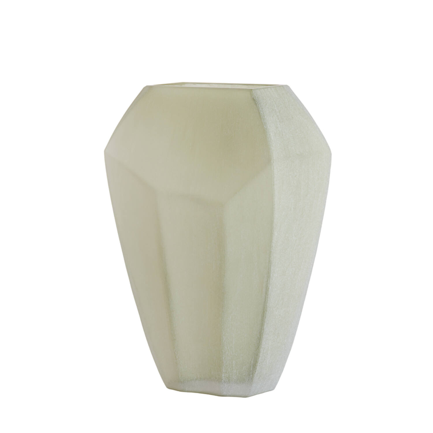 Vase 30x16x44,5 cm VIONNA glass olive green