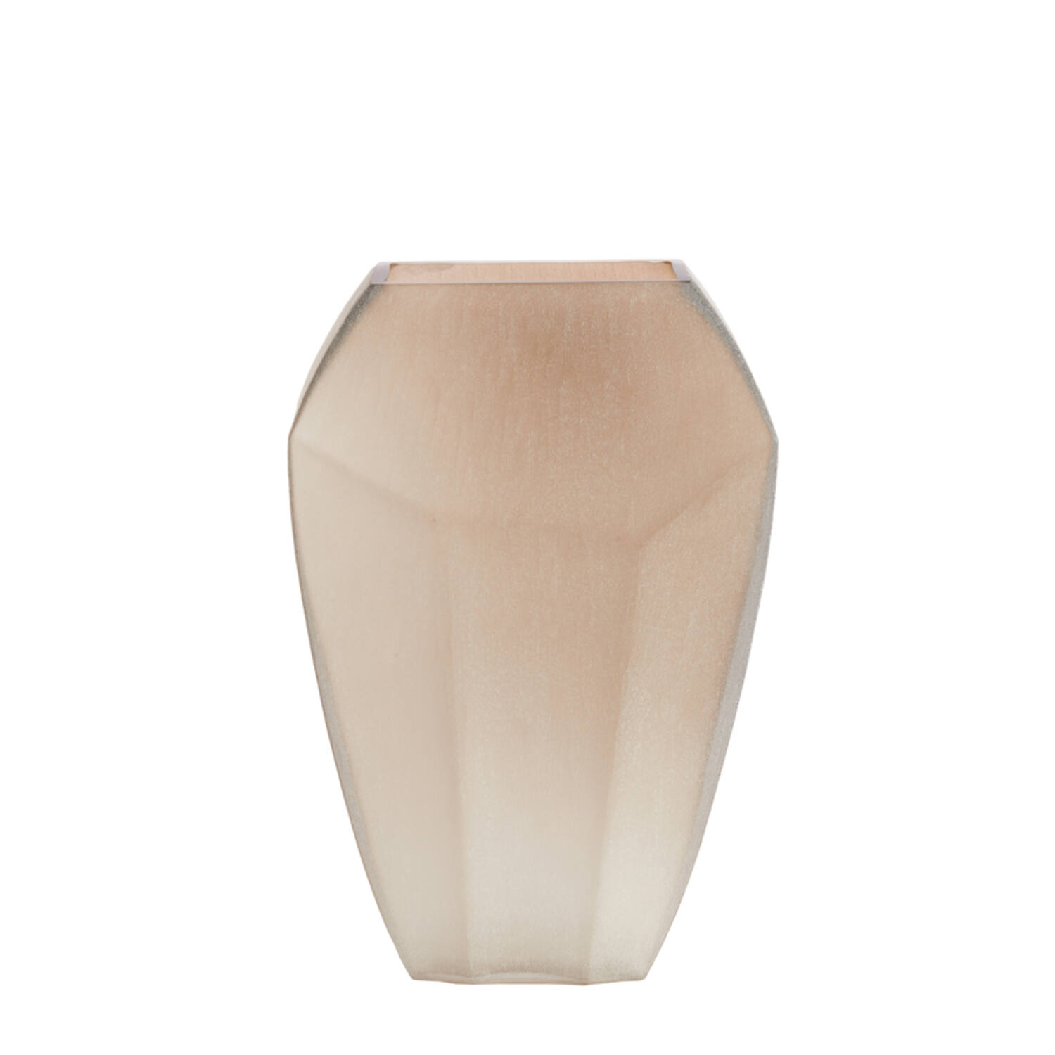 Vase 30x16x44,5 cm VIONNA glass light brown