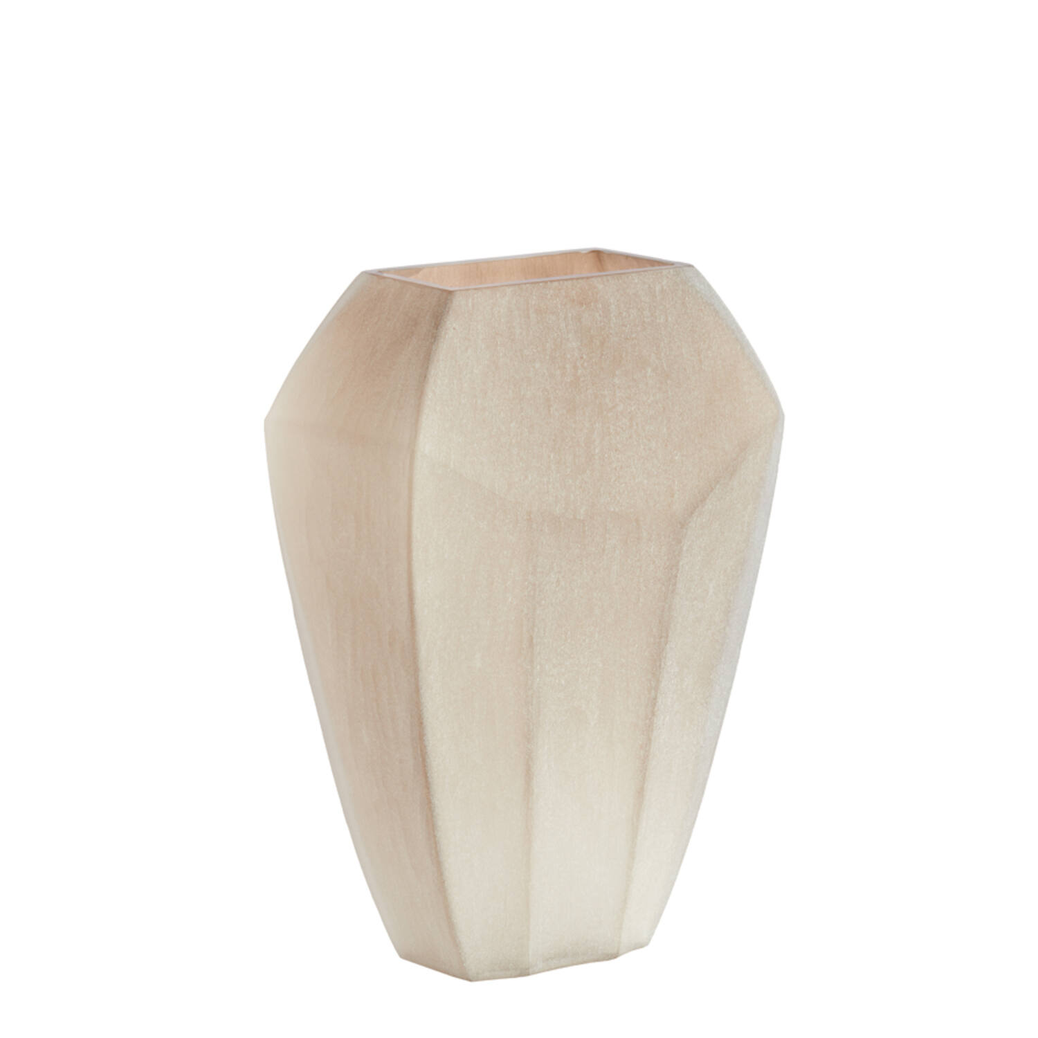 Vase 30x16x44,5 cm VIONNA glass light brown