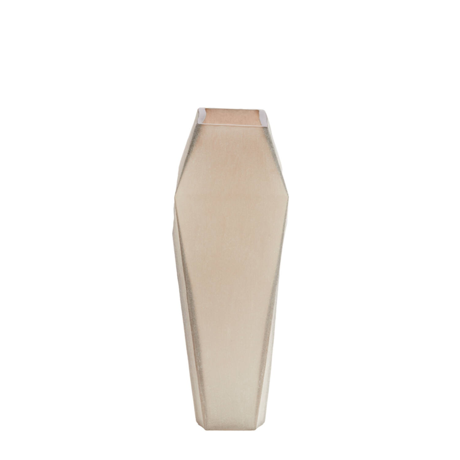 Vase 30x16x44,5 cm VIONNA glass light brown