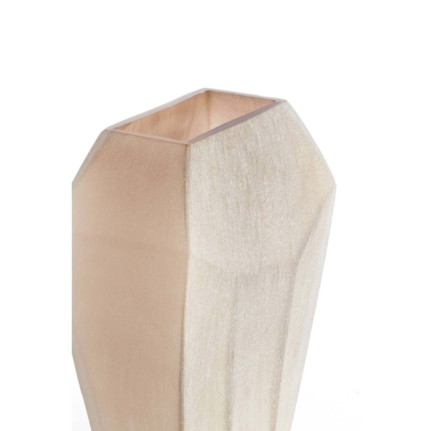 Vase 30x16x44,5 cm VIONNA glass light brown