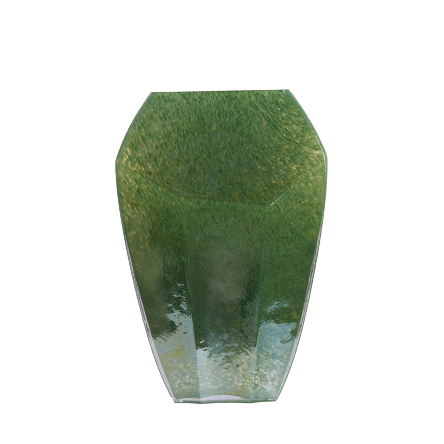 Vase 30x16x44,5 cm VIONNA glass dark green lustre