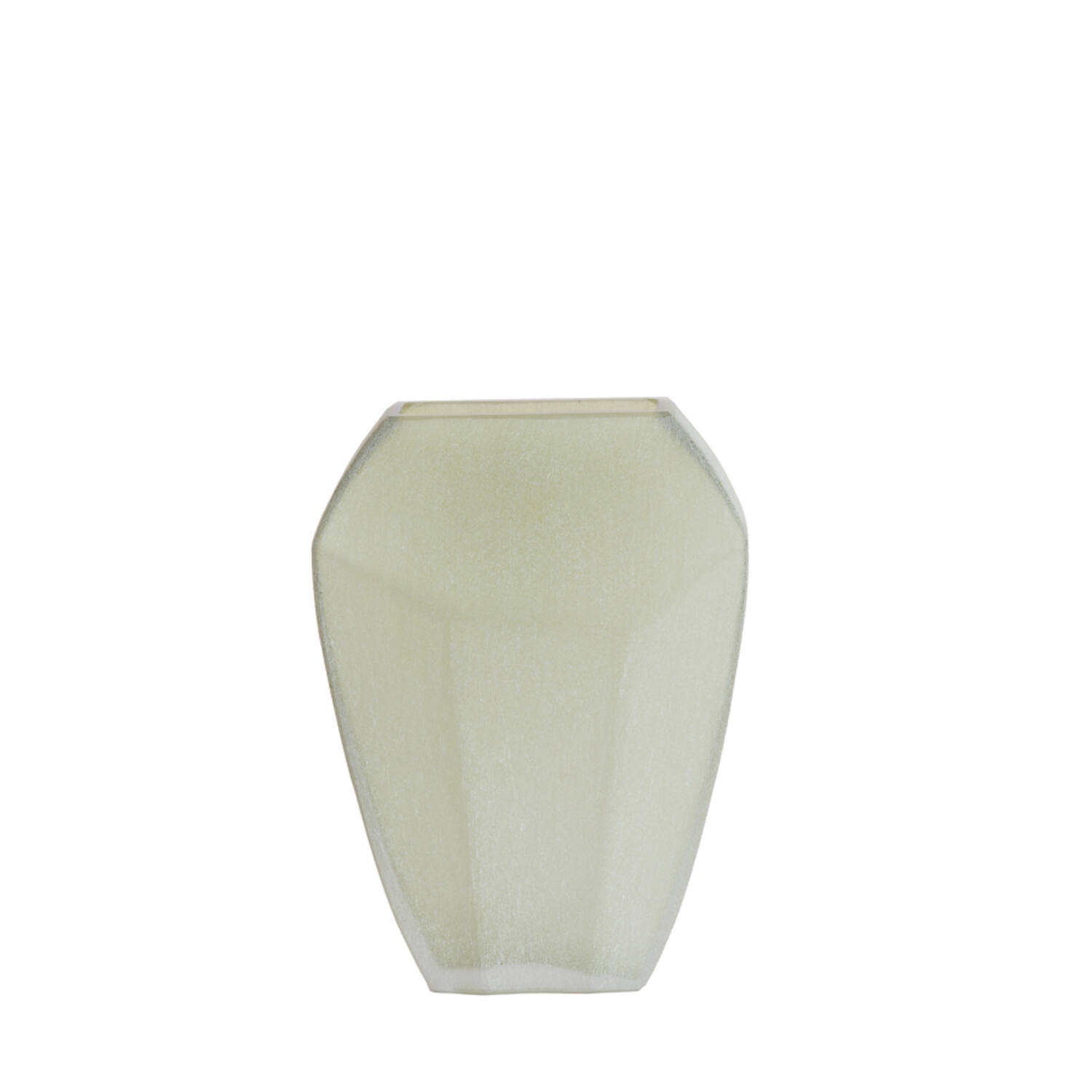 Vase 25x12,5x33,5 cm VIONNA glass olive green
