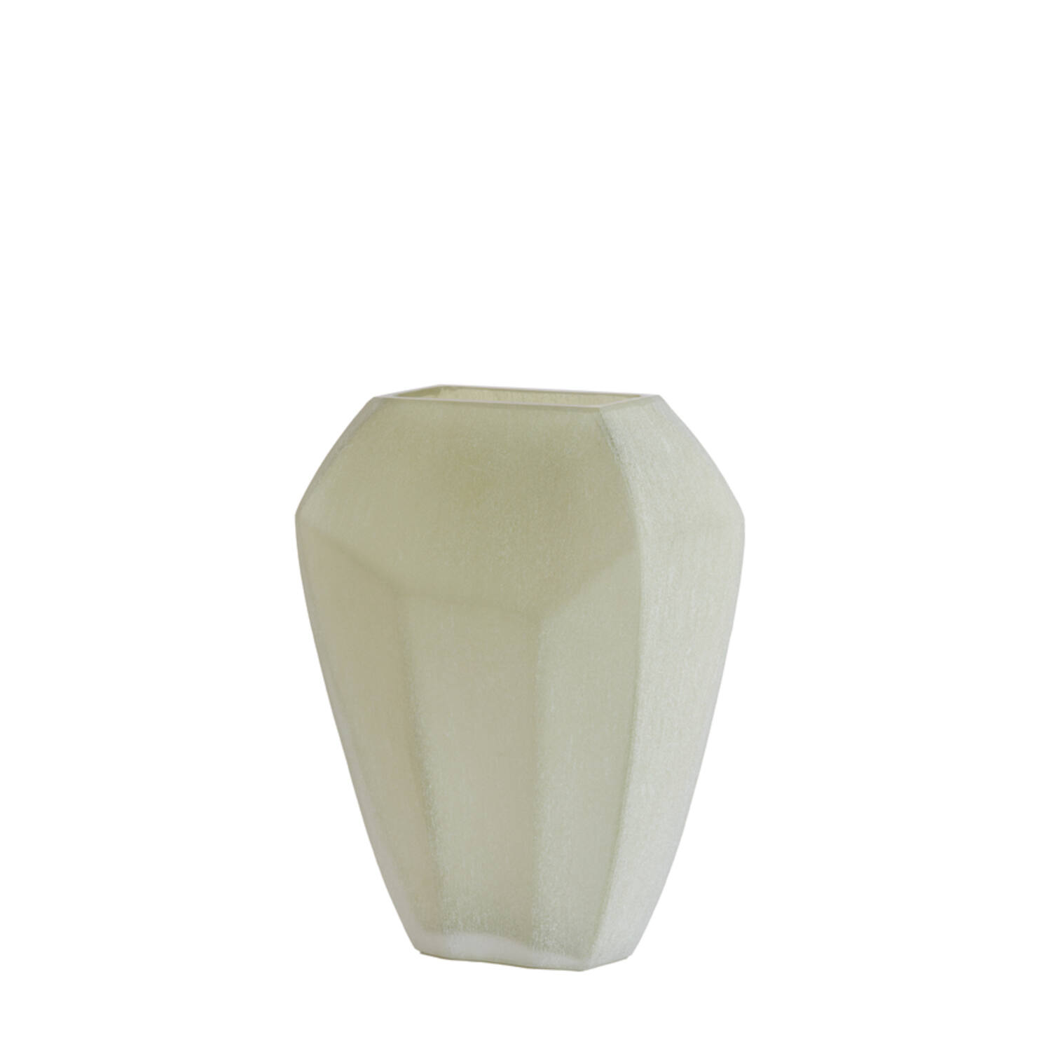 Vase 25x12,5x33,5 cm VIONNA glass olive green