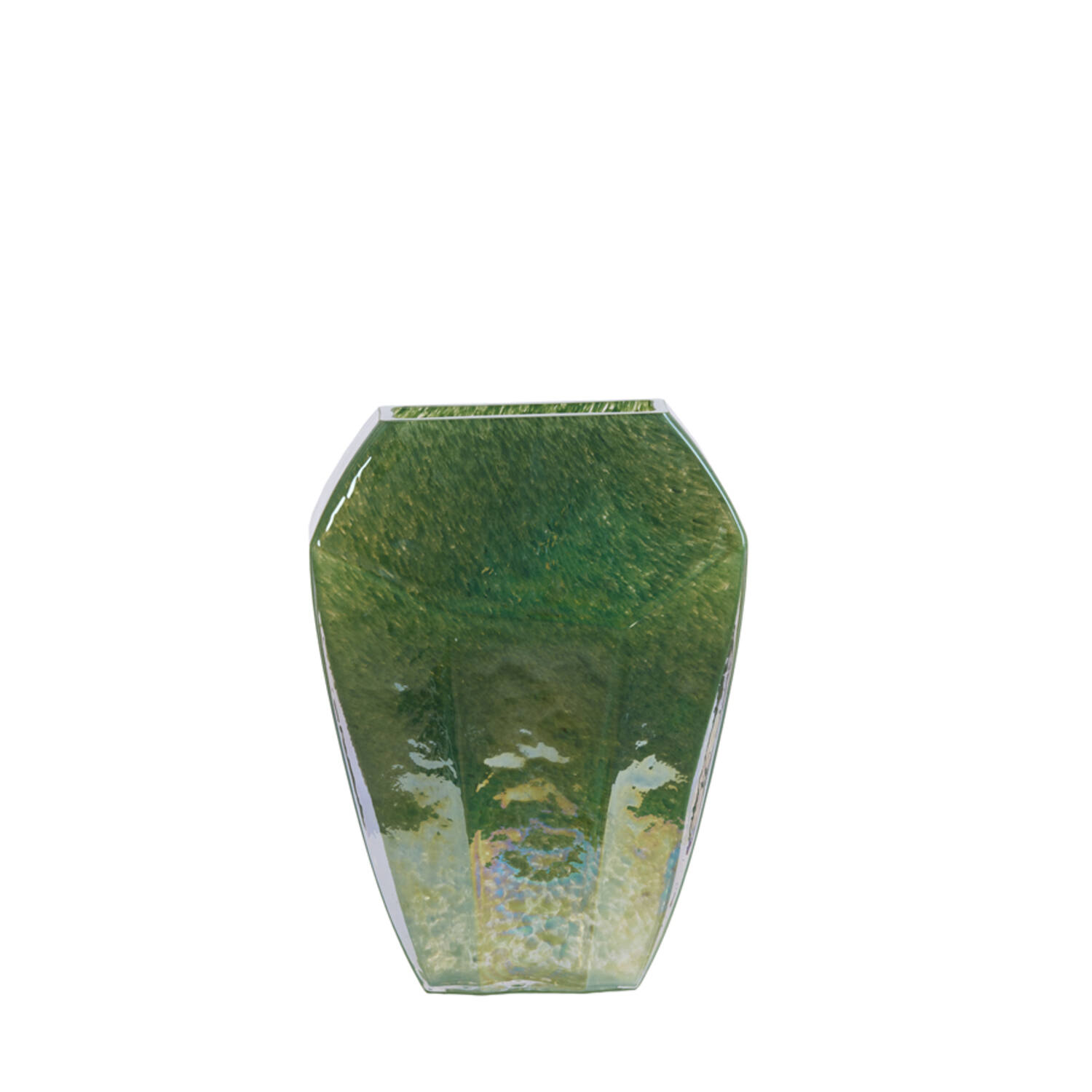 Vase 25x12,5x33,5 cm VIONNA glass dark green lustre