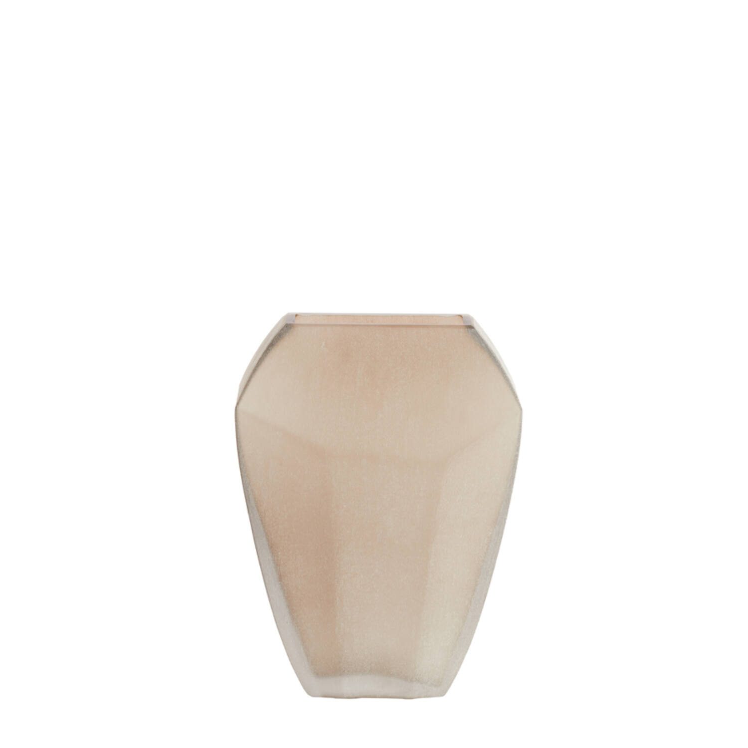 Vase 25x12,5x33,5 cm VIONNA glass light brown
