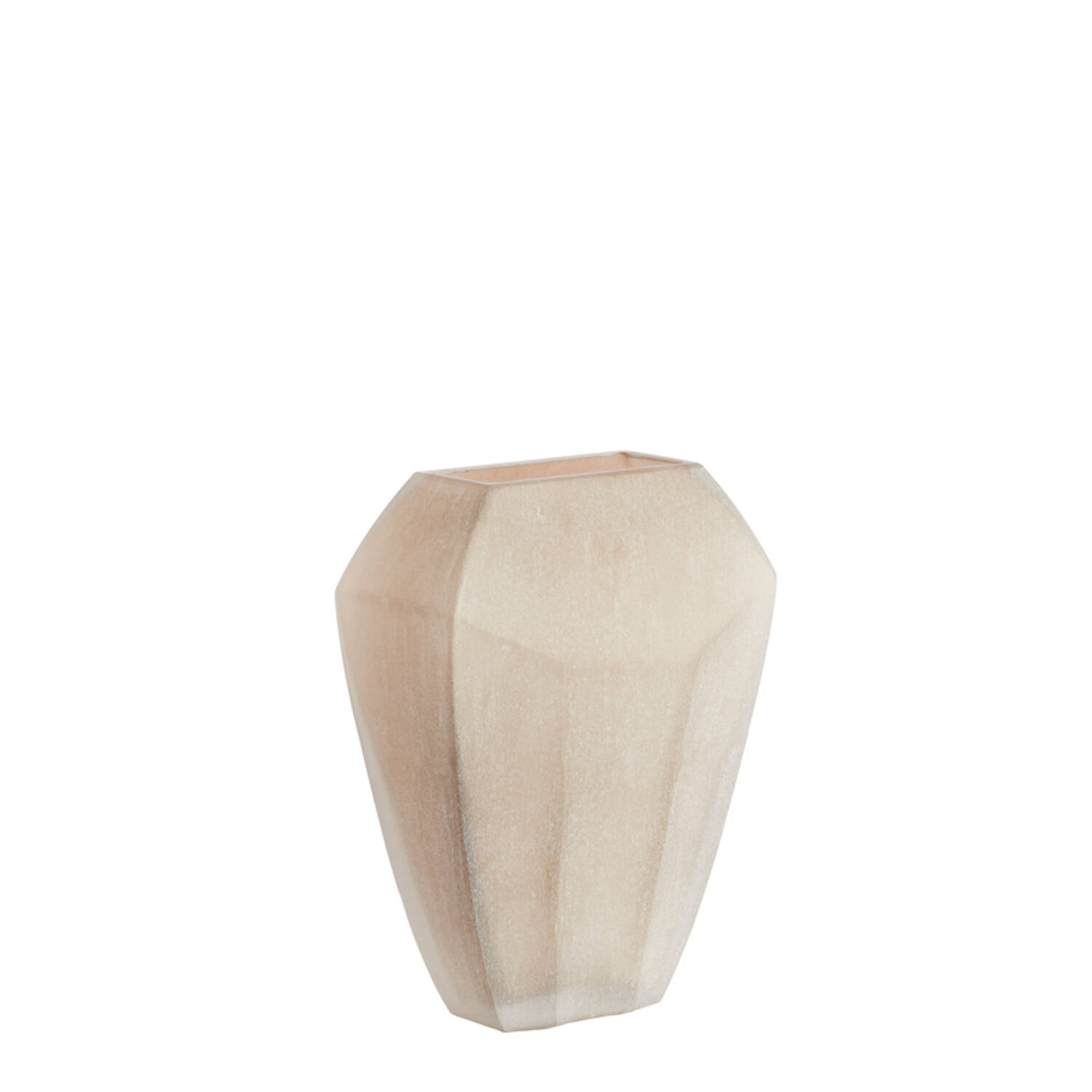 Vase 25x12,5x33,5 cm VIONNA glass light brown