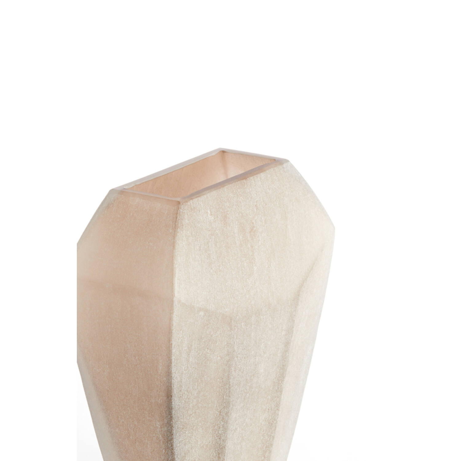 Vase 25x12,5x33,5 cm VIONNA glass light brown