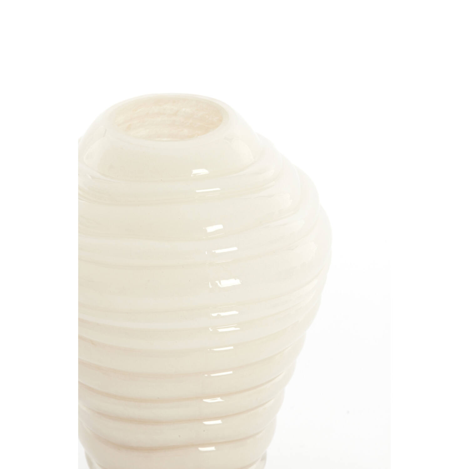 Vase Ø18x25 cm FENLOR glass cream