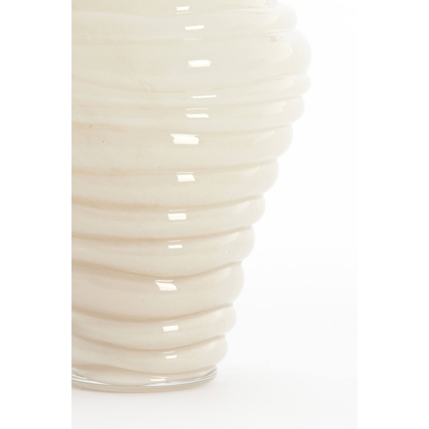 Vase Ø18x25 cm FENLOR glass cream