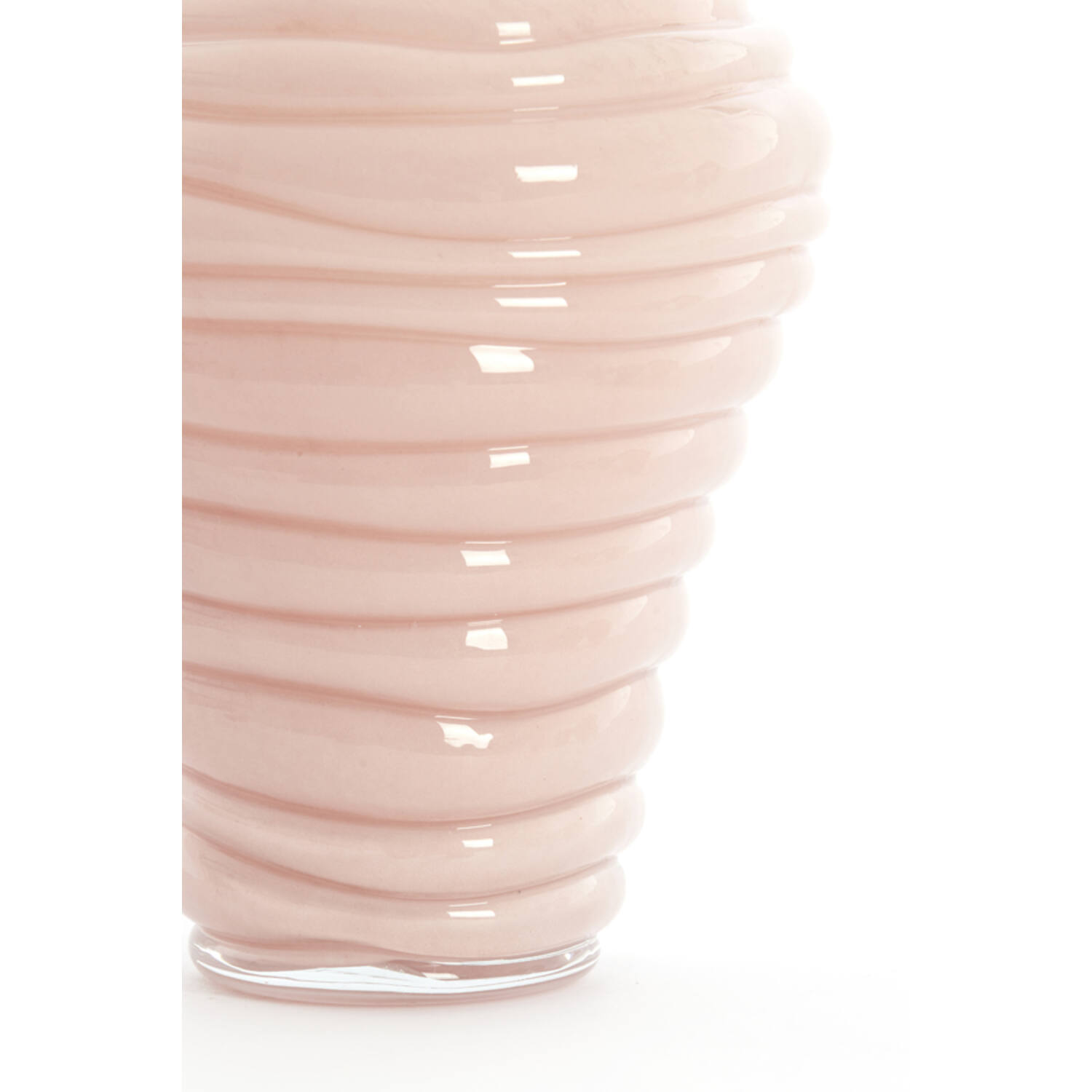 Vase Ø18x25 cm FENLOR glass light pink