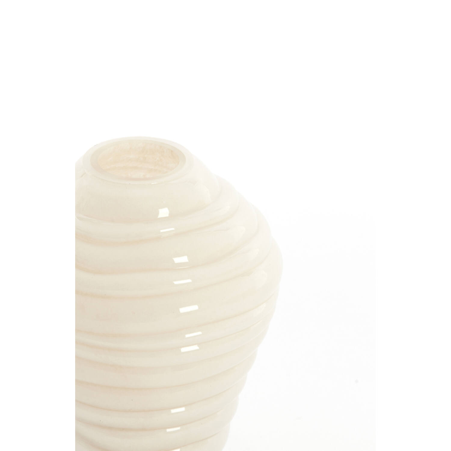 Vase Ø13x18 cm FENLOR glass cream