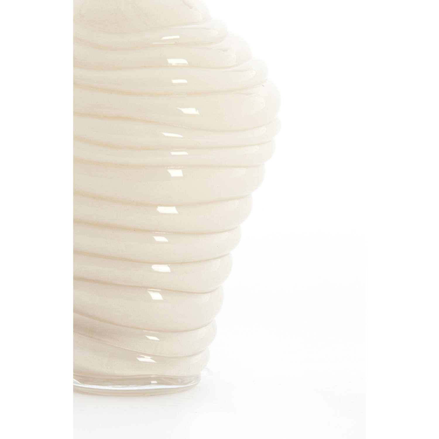 Vase Ø13x18 cm FENLOR glass cream