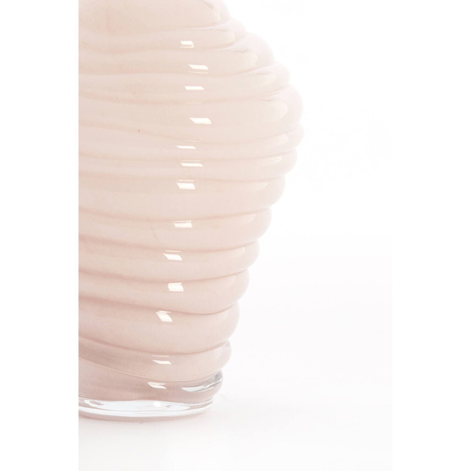 Vase Ø13x18 cm FENLOR glass light pink