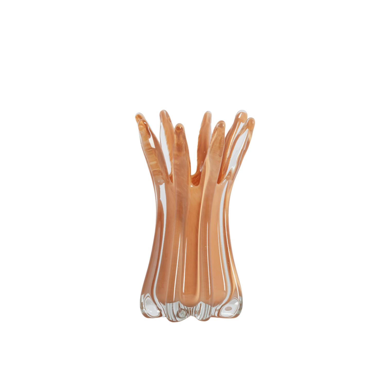 Vase Ø15x25 cm RELIEN glass caramel