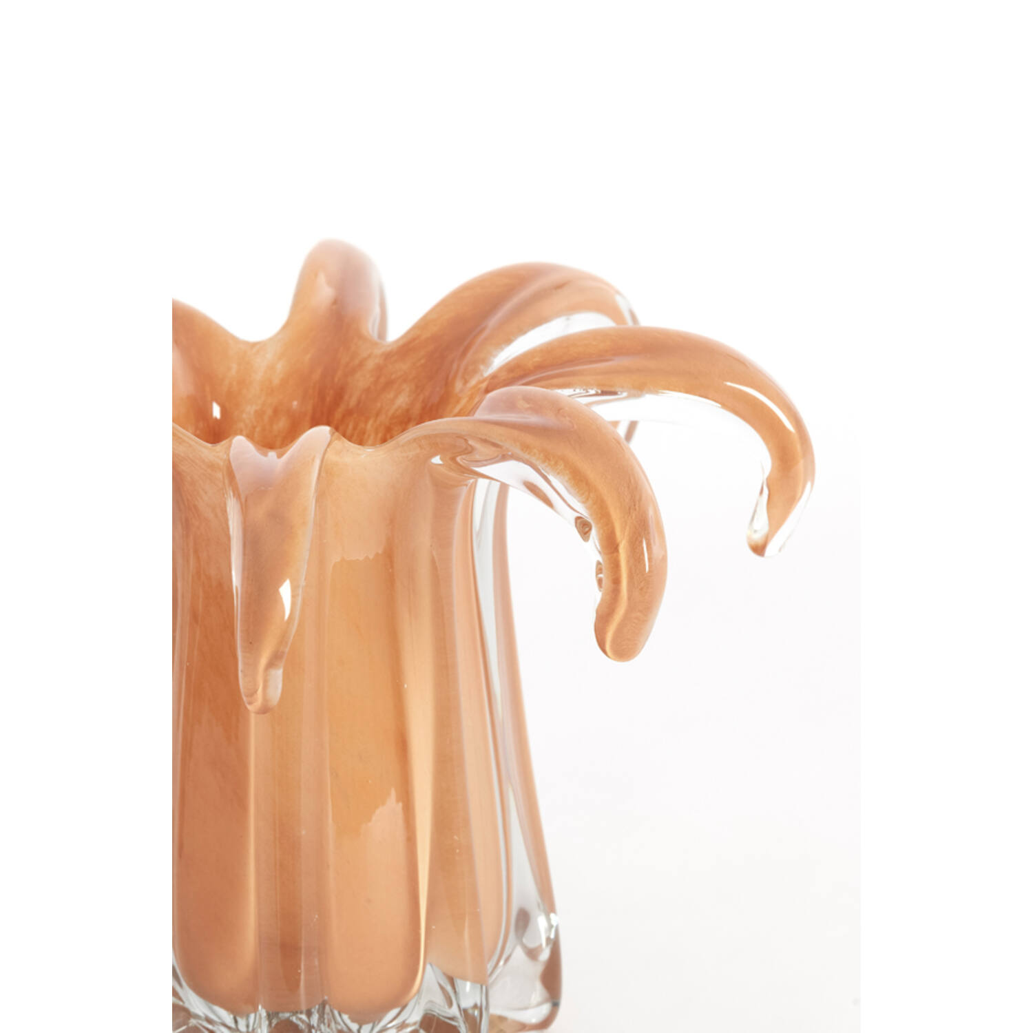 Vase Ø24x19 cm AVENIA glass caramel