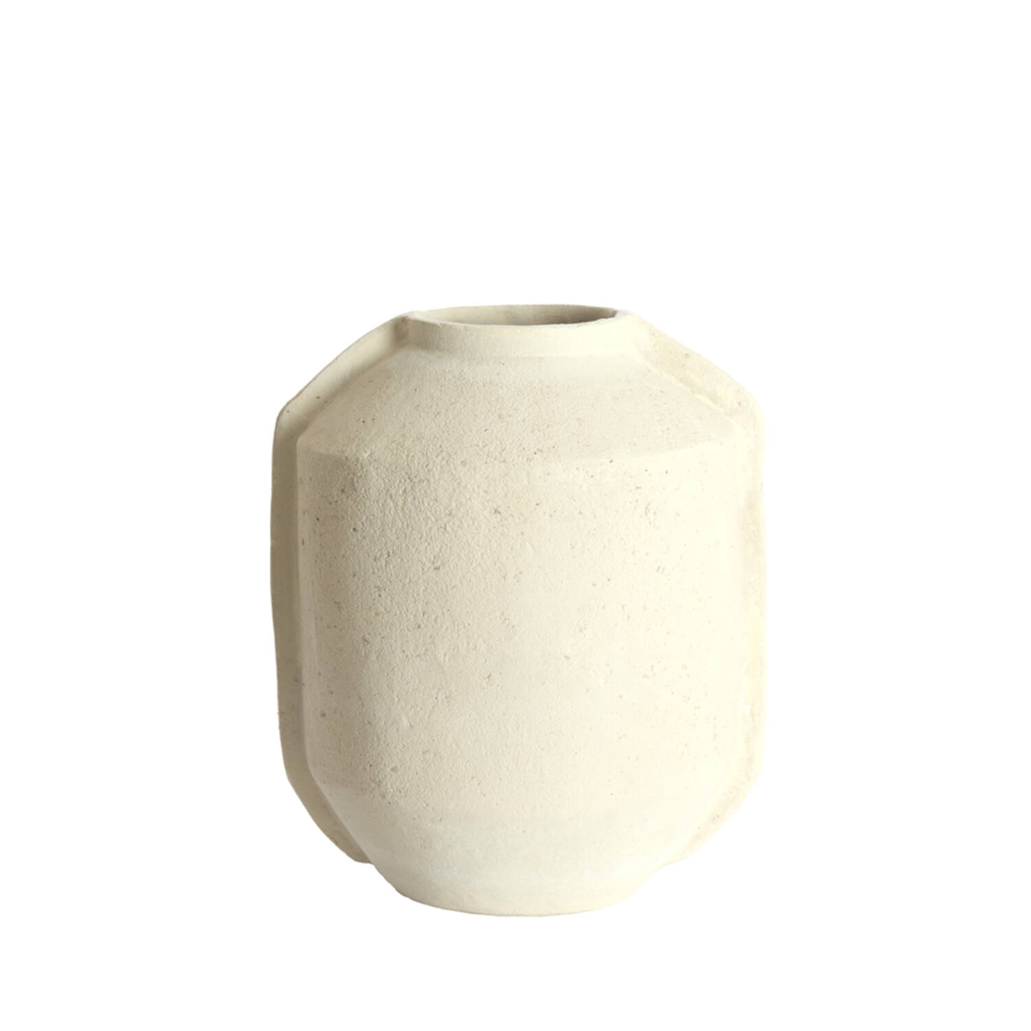 Pot deco 35x32x44 cm NORIC matt cream