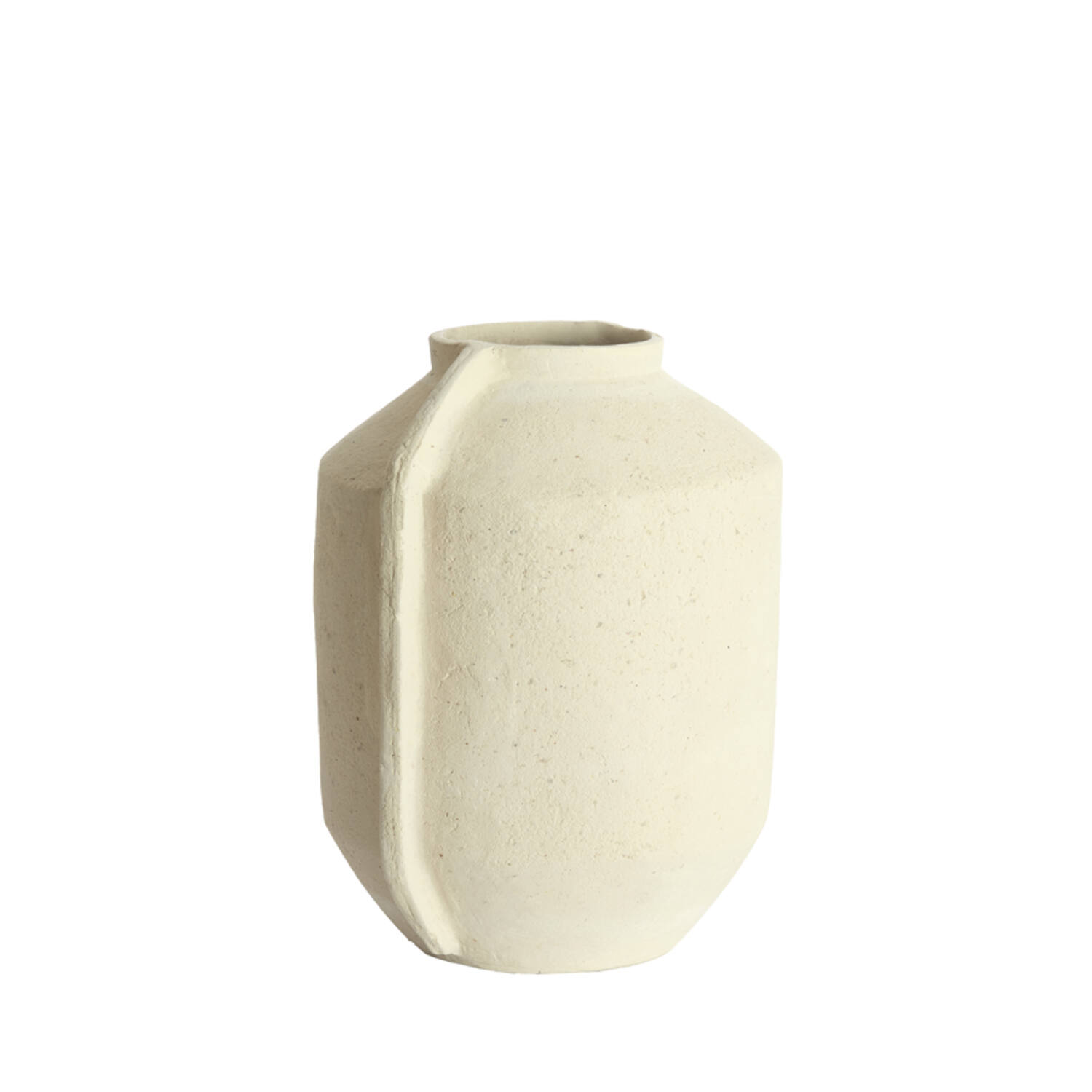Pot deco 35x32x44 cm NORIC matt cream