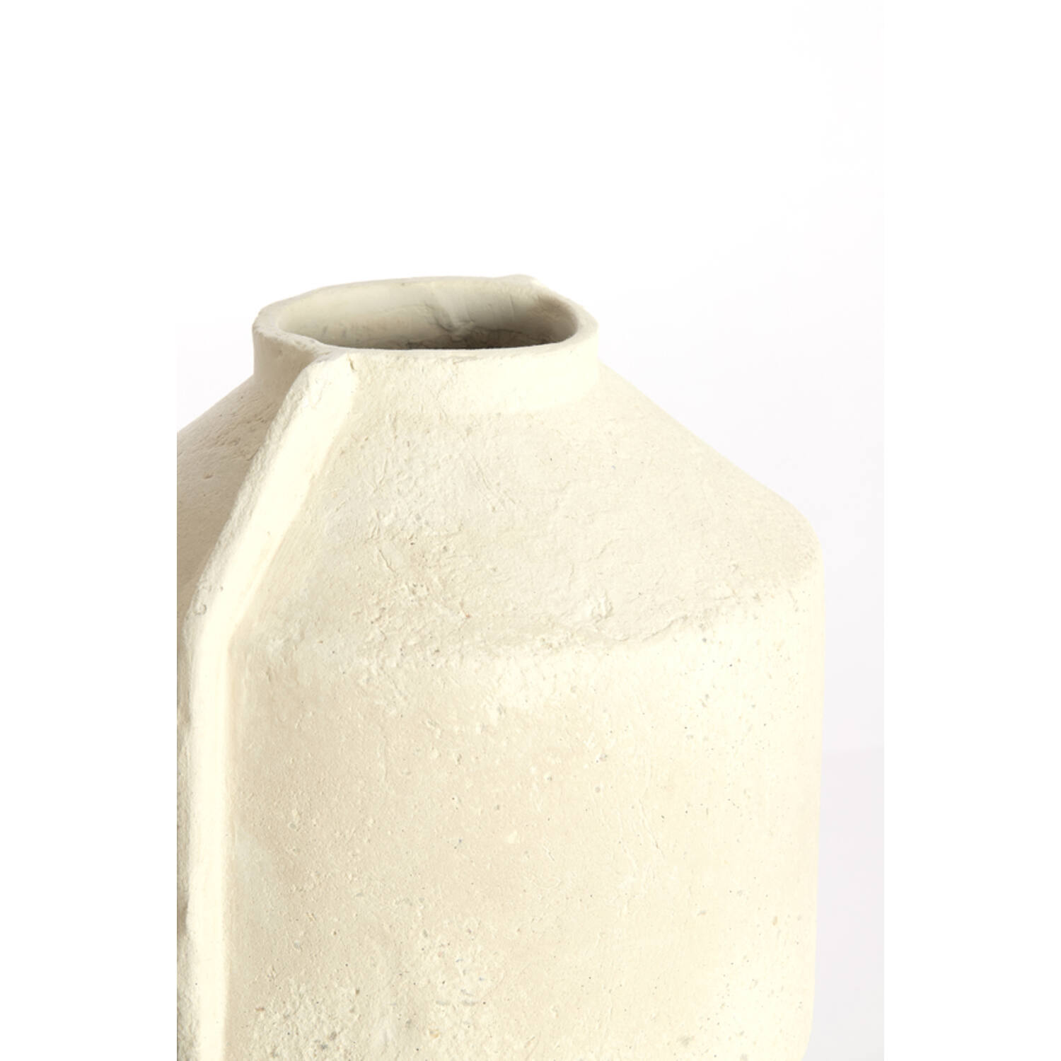 Pot deco 35x32x44 cm NORIC matt cream