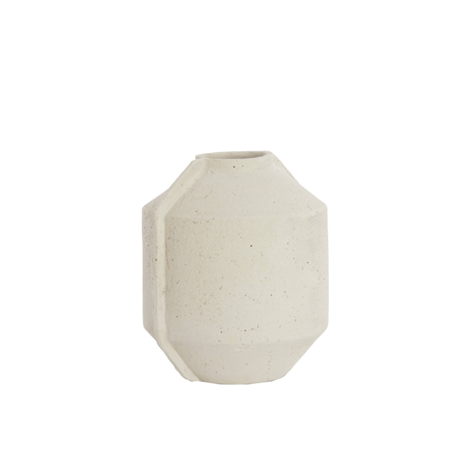 Pot deco 35x32x57 cm NORIC matt cream