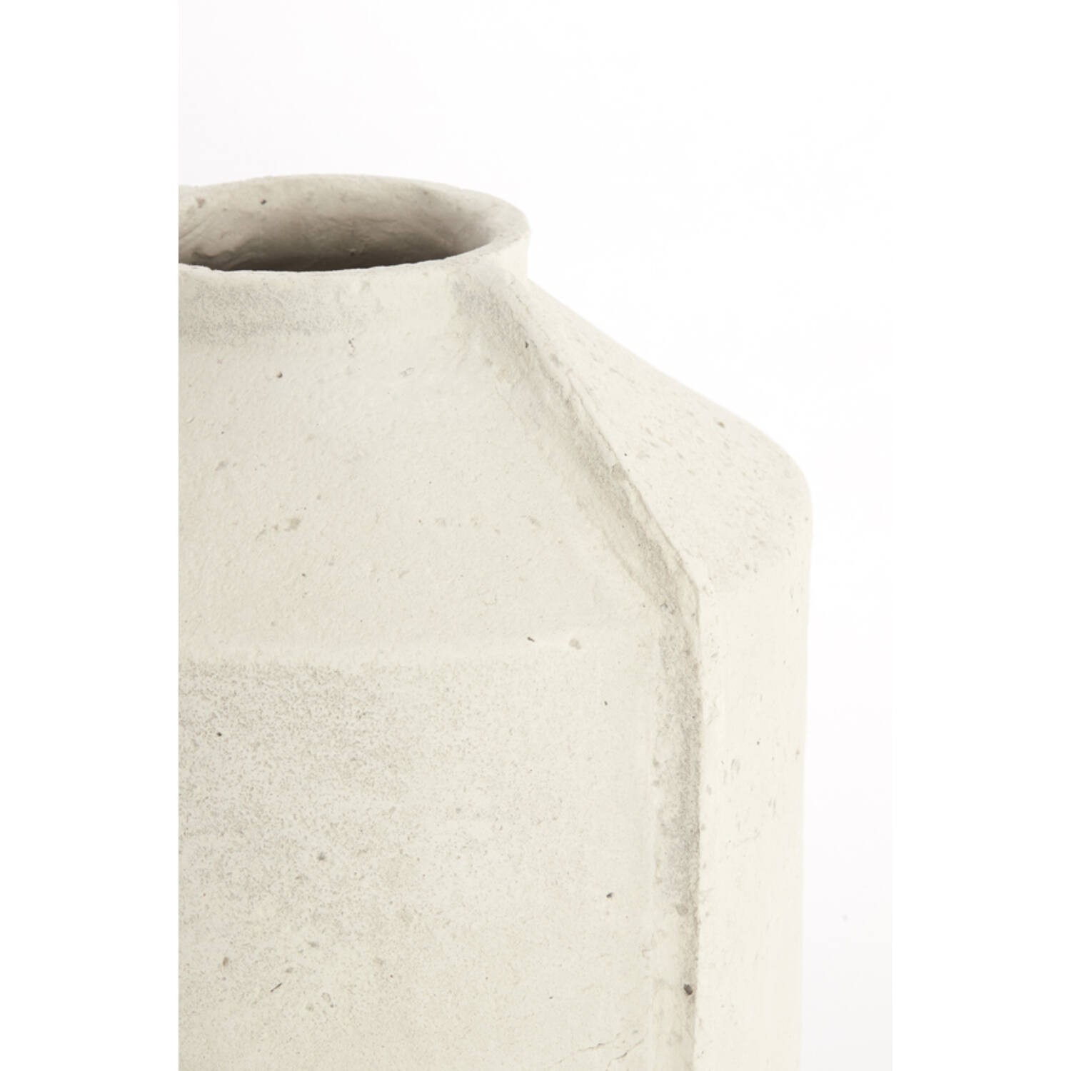 Pot deco 35x32x57 cm NORIC matt cream