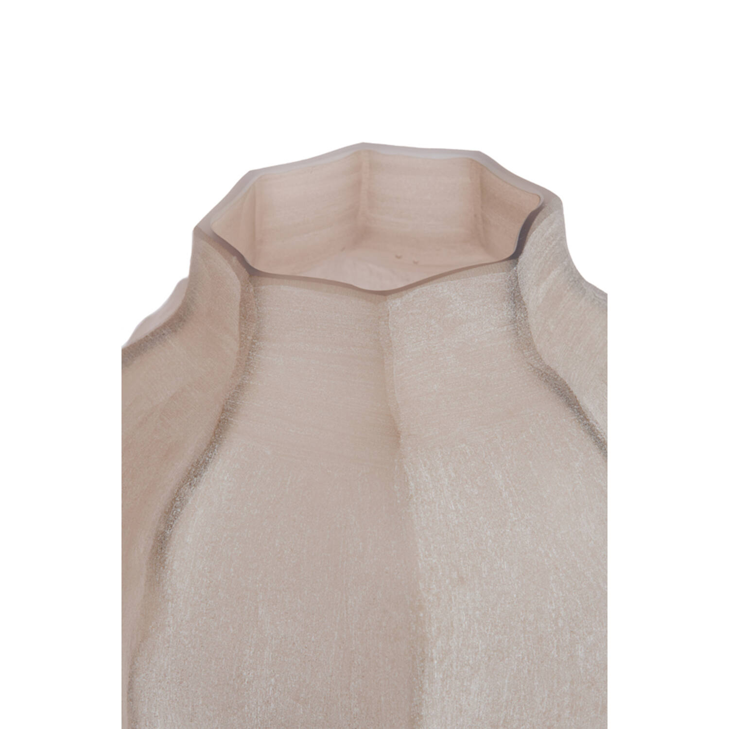 Vase Ø27x26 cm TEJEDA glass light brown