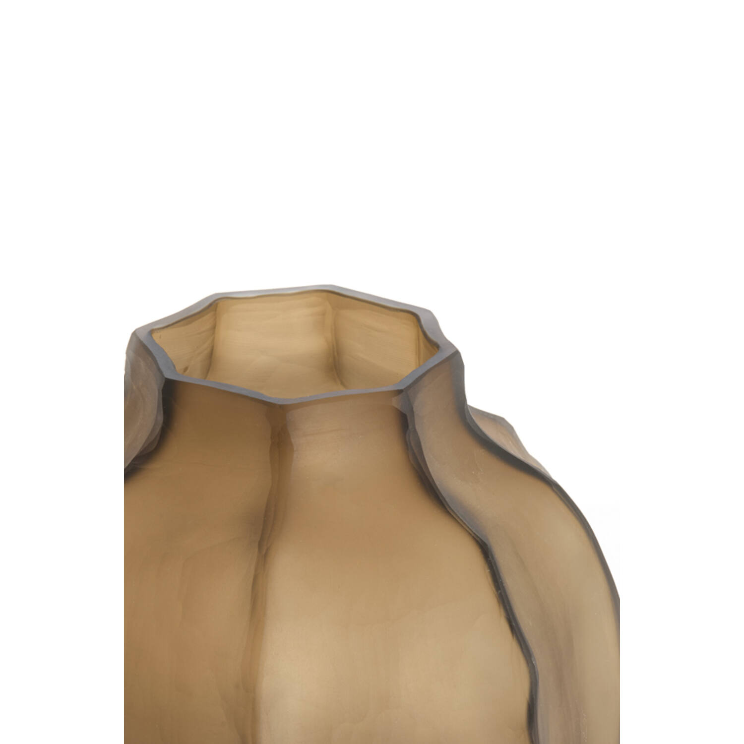 Vase Ø27x26 cm TEJEDA glass matt dark brown
