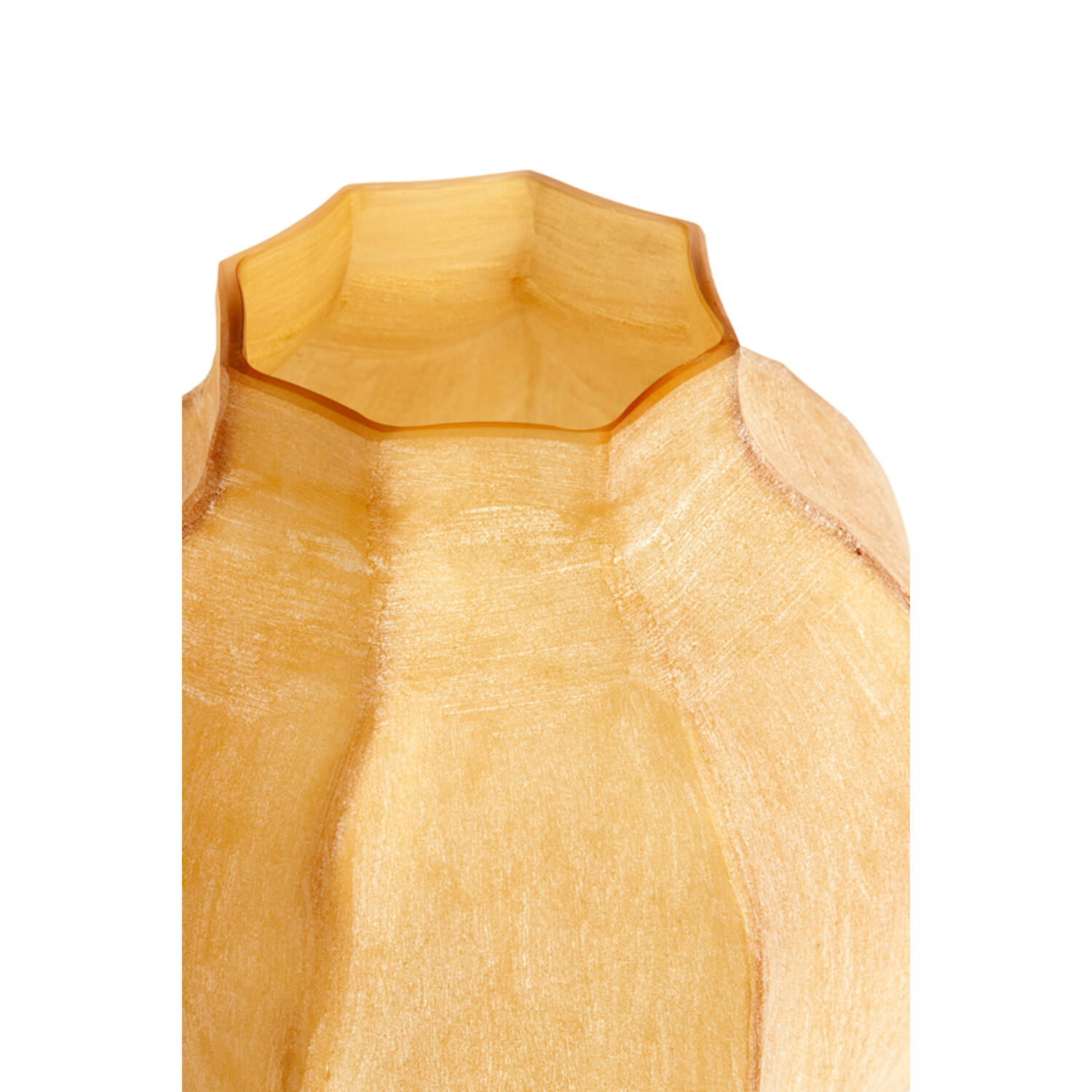 Vase Ø27x26 cm TEJEDA glass matt amber