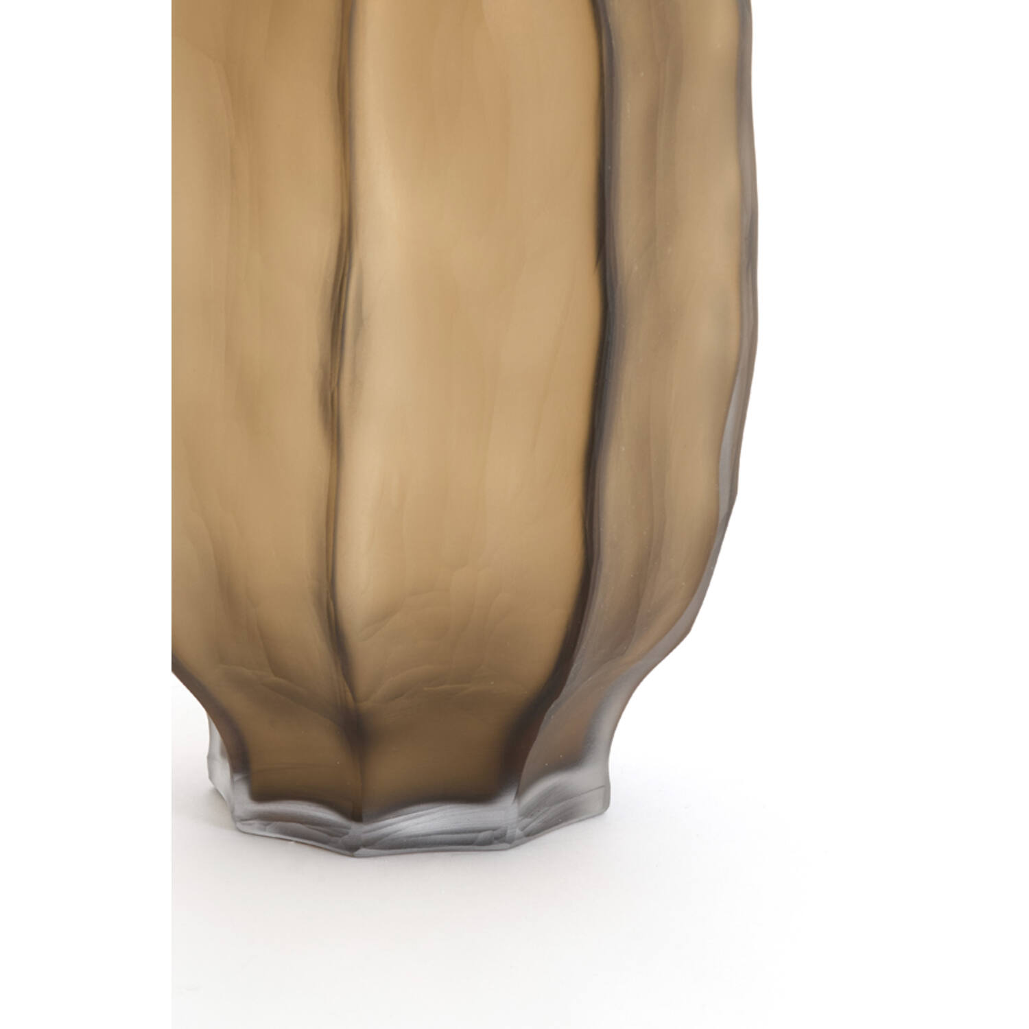 Vase Ø20,5x38 cm TEJEDA glass matt dark brown