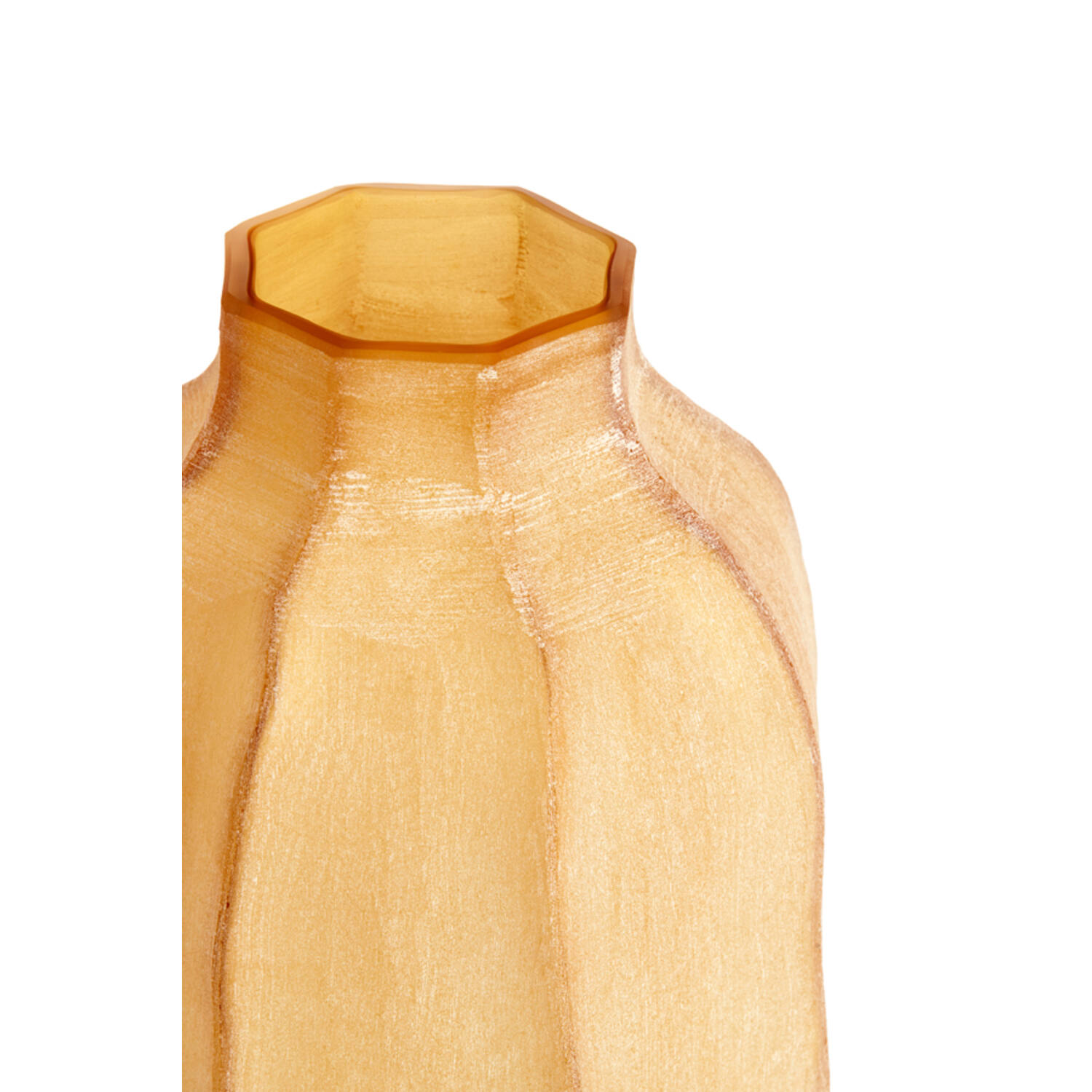 Vase Ø20,5x38 cm TEJEDA glass matt amber