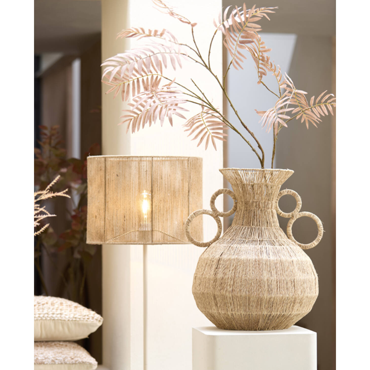 Vase deco Ø43x54 cm BRISA jute natural