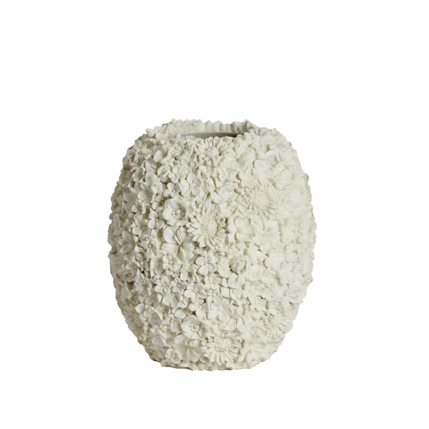 Vase deco Ø27x30,5 cm VIOLETA matt cream