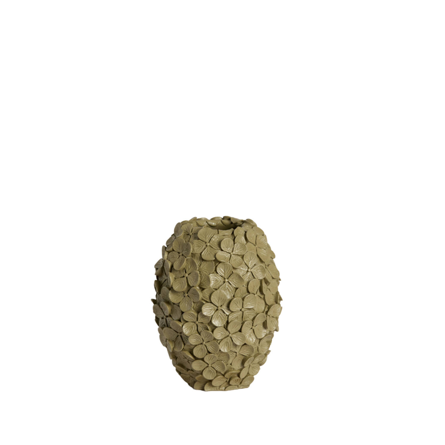 Vase deco Ø17x20 cm VIOLETA matt olive green-taupe