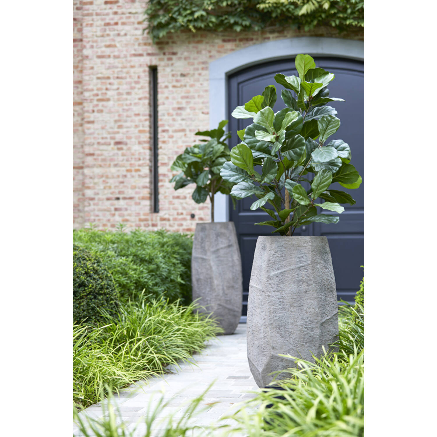 Pot deco 50x47x88 cm AGELO taupe