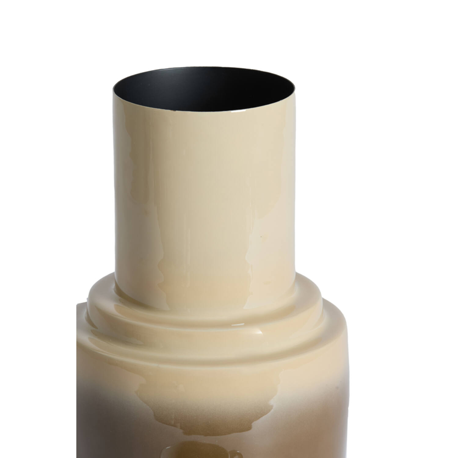 Vase deco Ø22x33,5 cm CARIMA taupe+dark brown