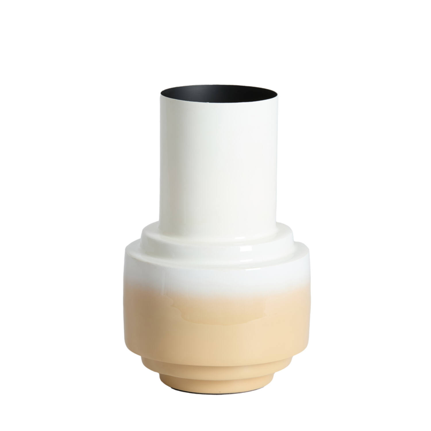 Vase deco Ø22x33,5 cm CARIMA cream+beige