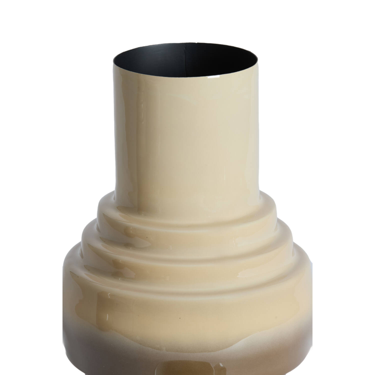 Vase deco Ø24x36 cm CARIMA taupe+dark brown