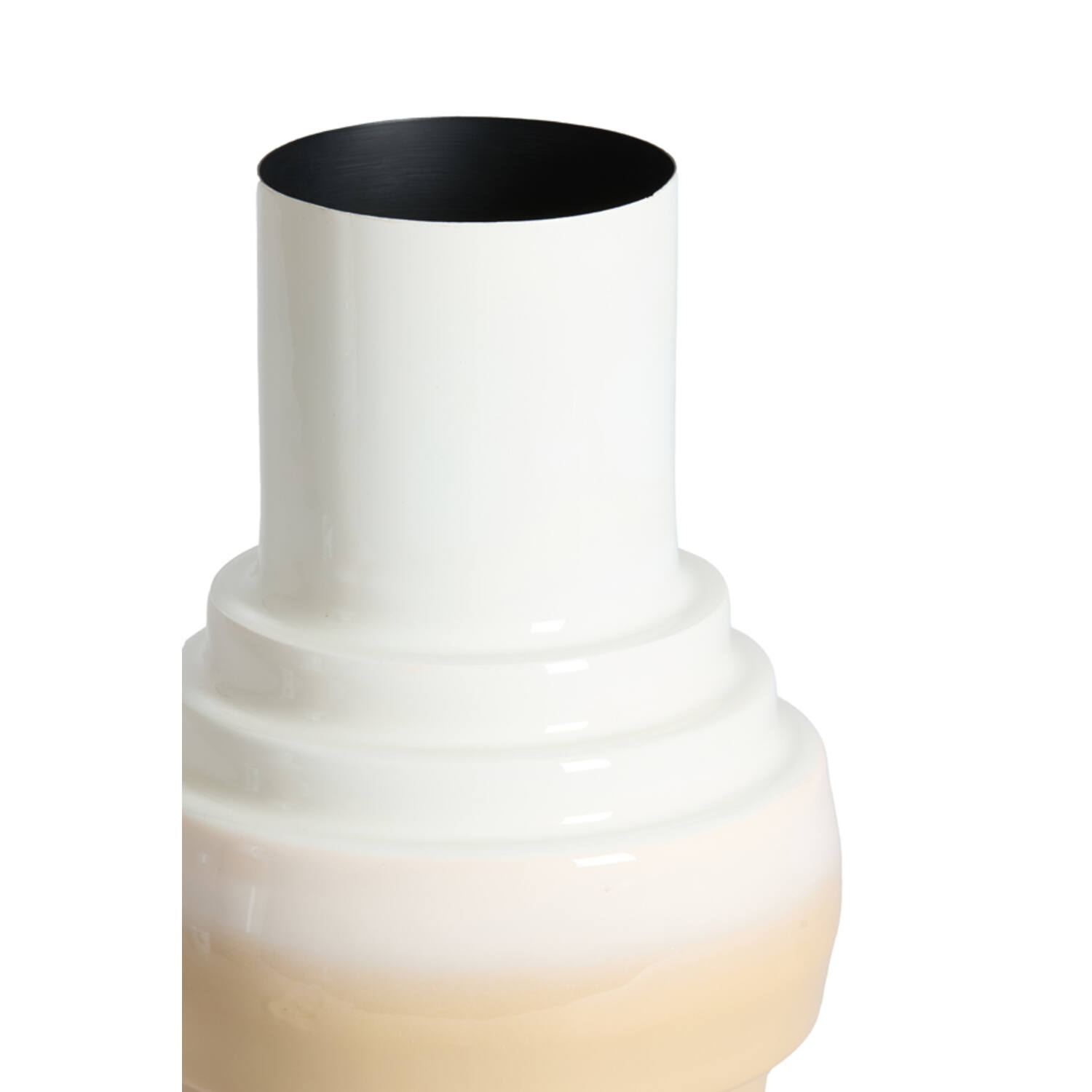 Vase deco Ø24x36 cm CARIMA cream+beige