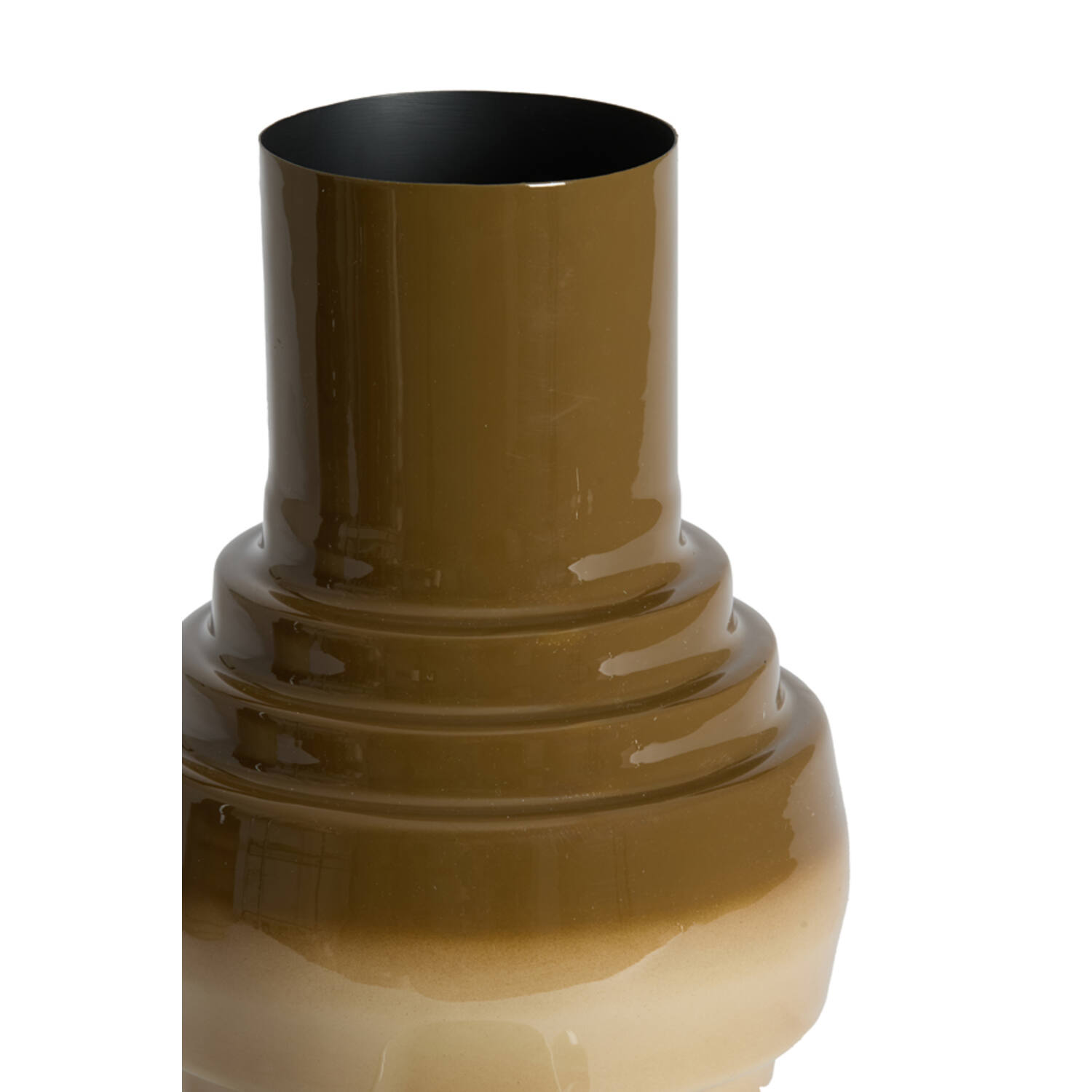 Vase deco Ø24x36 cm CARIMA dark brown+sand