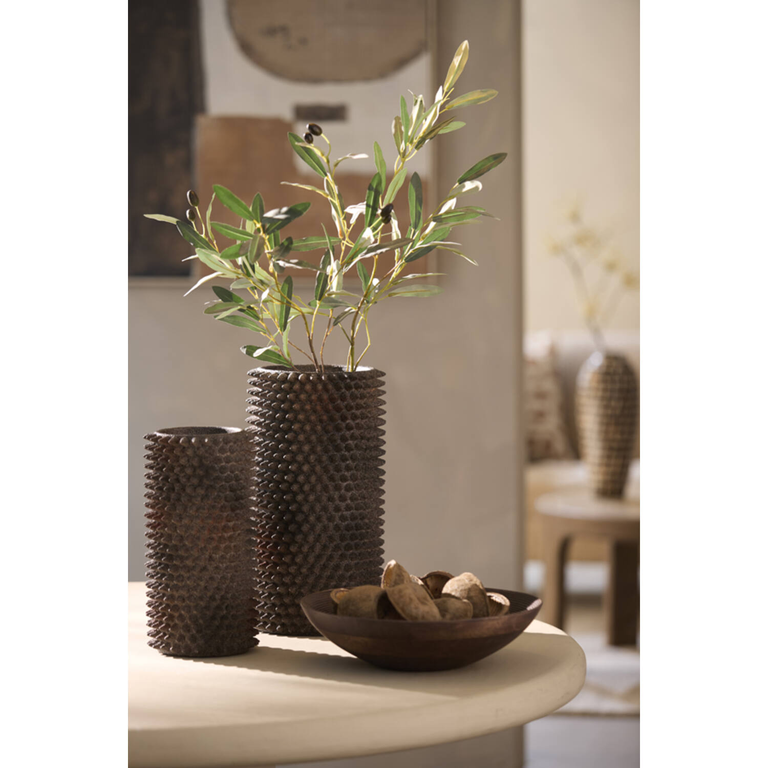 Vase deco Ø22x40 cm CALDRAS dark brown