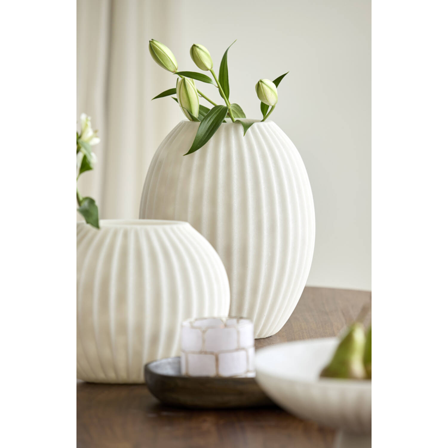 Vase 30x19,5x36 cm MIRALLI cream